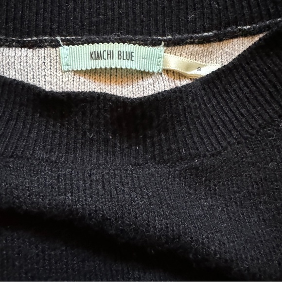 Kimchi Blue Urban Outfitters Black Crew Neck Sweater Wool Retro Vintage Style - Picture 2 of 3